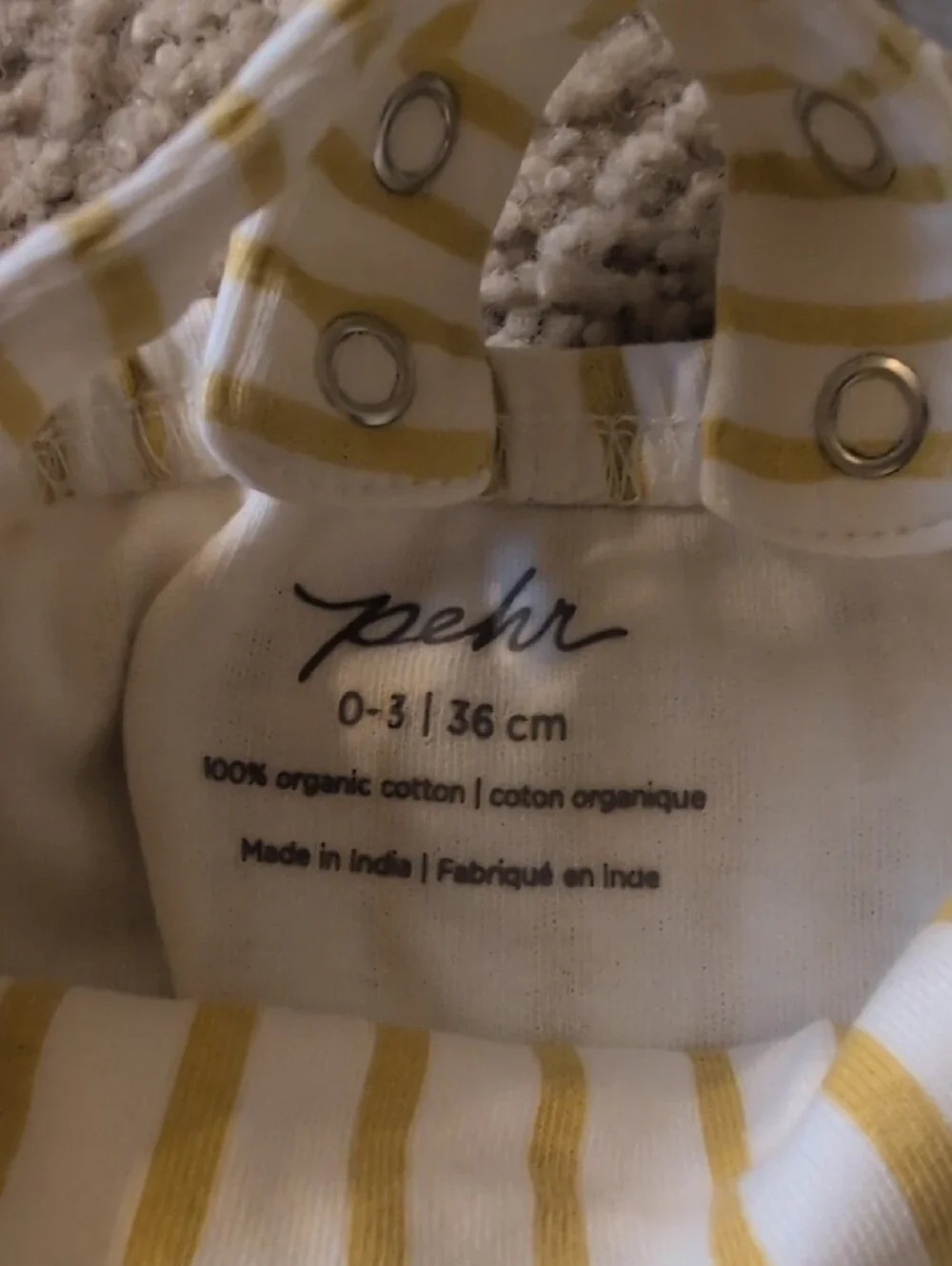 Yellow Stripe Baby One-Piece Bodysuit